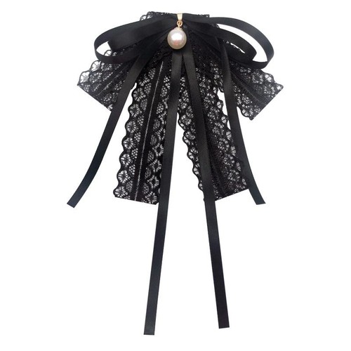 Black lace ribbon - black, tie