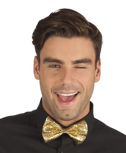 Goldene glitzer fliege - goldene, unisex